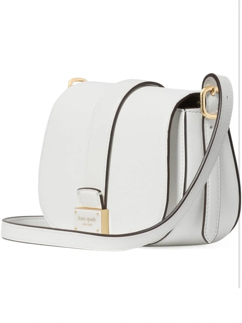NWT—kate spade new york Women's Nouveau Textured Leather Mini Saddle Crossbody